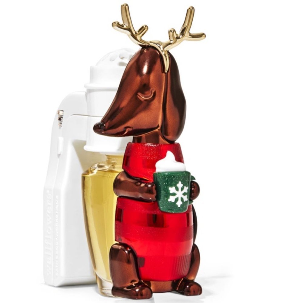 Bath & Body Works Dog Holding Hot Cocoa Adjustable Scent Control Plug-In